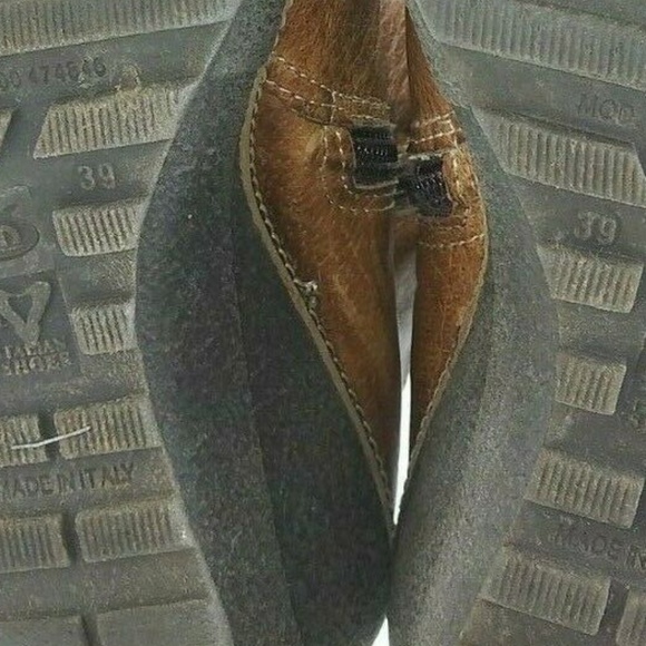 Manas Lea Foscati Rabbit Fur Wedge Boots Size 39 - Picture 8 of 8